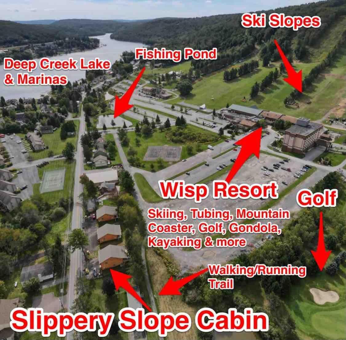 Slippery Slope Cabin At Deep Creek Lake / Wisp Mountain McHenry Bagian luar foto